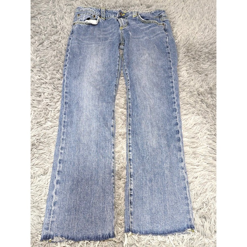 Vigoss Jeans Womens Jeans Juniors Size 13 32Wx30 Inseam‎ Distressed Straight Mid